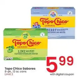 Albertsons Topo Chico Sabores - 8 - pk., 12 oz. cans offer
