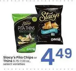 Albertsons Stacy's Pita Chips or Thins - 6.75-7.33 oz., select varieties offer
