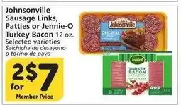 Albertsons Johnsonville Sausage Links, Patties or Jennie-O Turkey Bacon - 12 oz. Selected varieties offer