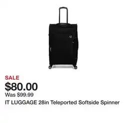 Marshalls IT LUGGAGE 28in Teleported Softside Spinner offer