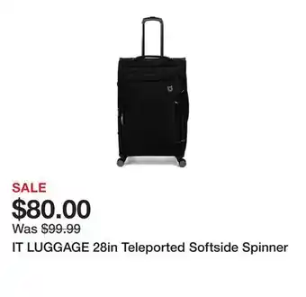 Marshalls IT LUGGAGE 28in Teleported Softside Spinner offer