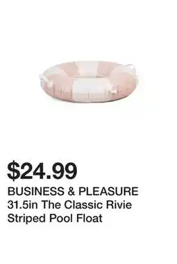 Marshalls BUSINESS & PLEASURE 31.5in The Classic Rivie Striped Pool Float offer