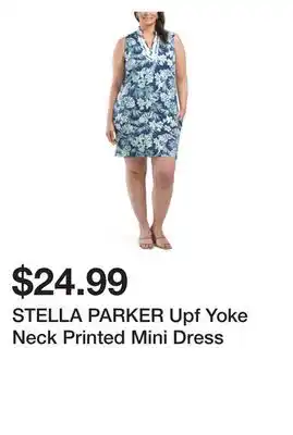Marshalls STELLA PARKER Upf Yoke Neck Printed Mini Dress offer
