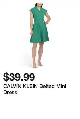 Marshalls CALVIN KLEIN Belted Mini Dress offer