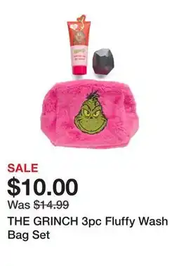 Marshalls THE GRINCH 3pc Fluffy Wash Bag Set offer