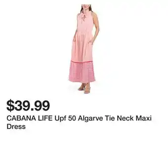 Marshalls CABANA LIFE Upf 50 Algarve Tie Neck Maxi Dress offer