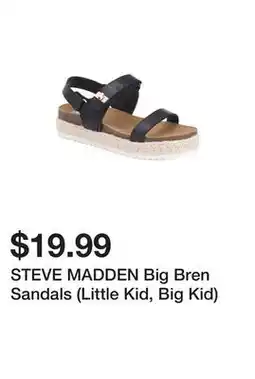Marshalls STEVE MADDEN Big Bren Sandals (Little Kid, Big Kid) offer