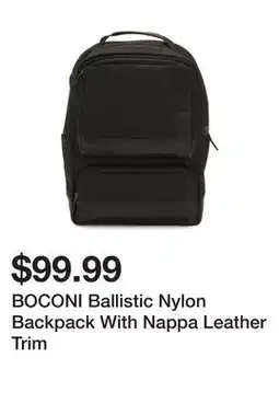 Marshalls BOCONI Ballistic Nylon Backpack With Nappa Leather Trim offer