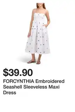 Marshalls FORCYNTHIA Embroidered Seashell Sleeveless Maxi Dress offer