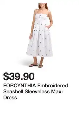 Marshalls FORCYNTHIA Embroidered Seashell Sleeveless Maxi Dress offer