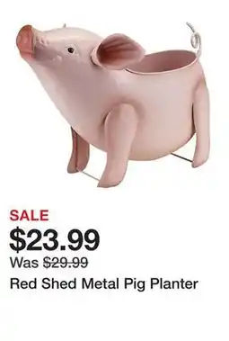 Tractor Supply Company Red Shed Metal Pig Planter offer