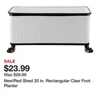 Tractor Supply Company New!Red Shed 20 in. Rectangular Claw Foot Planter offer