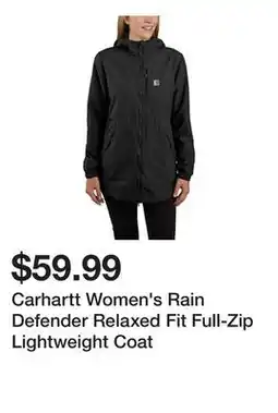 Tractor Supply Company Carhartt Women's Rain Defender Relaxed Fit Full-Zip Lightweight Coat offer