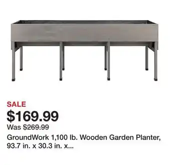 Tractor Supply Company GroundWork 1,100 lb. Wooden Garden Planter, 93.7 in. x 30.3 in. x 36.49 in offer