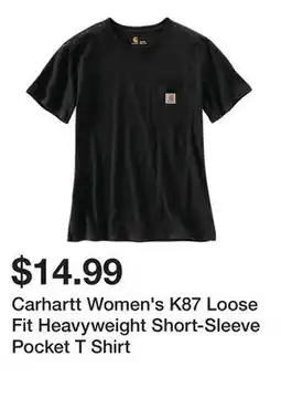 Tractor Supply Company Carhartt Women's K87 Loose Fit Heavyweight Short-Sleeve Pocket T Shirt offer
