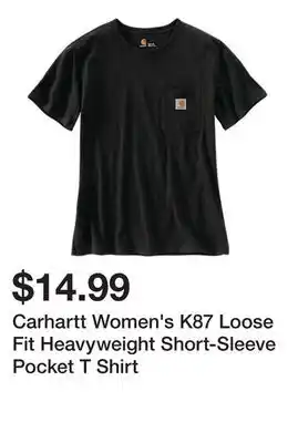 Tractor Supply Company Carhartt Women's K87 Loose Fit Heavyweight Short-Sleeve Pocket T Shirt offer
