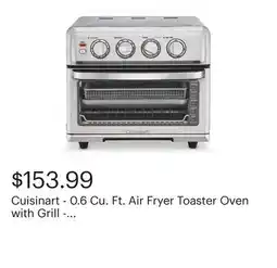 Best Buy Cuisinart - 0.6 Cu. Ft. Air Fryer Toaster Oven with Grill - Stainless Steel offer