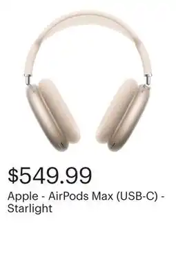 Best Buy Apple - AirPods Max (USB-C) - Starlight offer