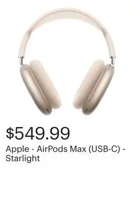 Best Buy Apple - AirPods Max (USB-C) - Starlight offer