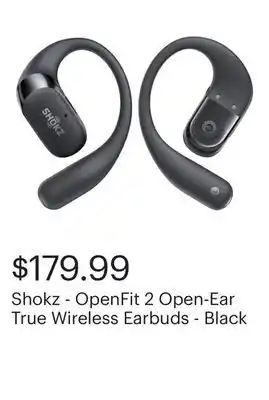 Best Buy Shokz - OpenFit 2 Open-Ear True Wireless Earbuds - Black offer