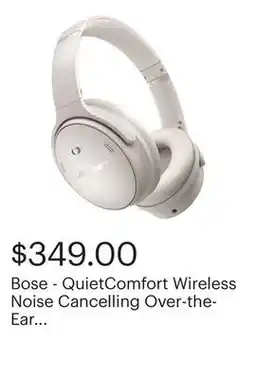 Best Buy Bose - QuietComfort Wireless Noise Cancelling Over-the-Ear Headphones - White Smoke offer