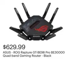 Best Buy ASUS - ROG Rapture GT-BE98 Pro BE30000 Quad-band Gaming Router - Black offer