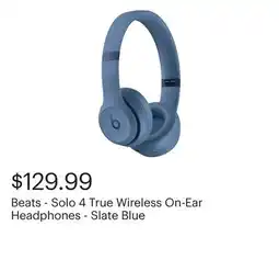 Best Buy Beats - Solo 4 True Wireless On-Ear Headphones - Slate Blue offer