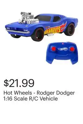 Best Buy Hot Wheels - Rodger Dodger 1:16 Scale R/C Vehicle offer