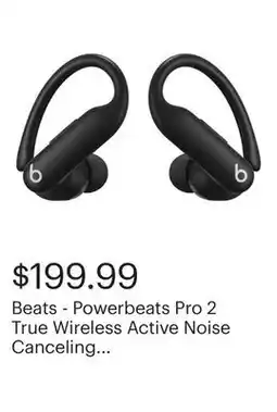 Best Buy Beats - Powerbeats Pro 2 True Wireless Active Noise Canceling Earbuds - Jet Black offer