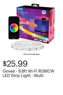 Best Buy Govee - 9.8ft Wi-Fi RGBICW LED Strip Light - Multi offer