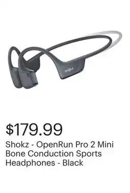 Best Buy Shokz - OpenRun Pro 2 Mini Bone Conduction Sports Headphones - Black offer