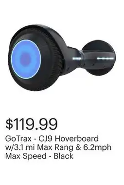 Best Buy GoTrax - CJ9 Hoverboard w/3.1 mi Max Rang & 6.2mph Max Speed - Black offer