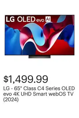 Best Buy LG - 65 Class C4 Series OLED evo 4K UHD Smart webOS TV (2024) offer