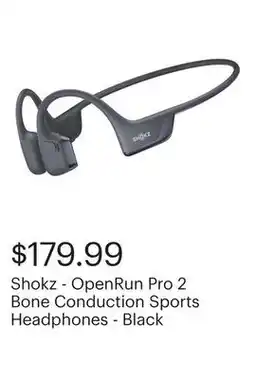 Best Buy Shokz - OpenRun Pro 2 Bone Conduction Sports Headphones - Black offer