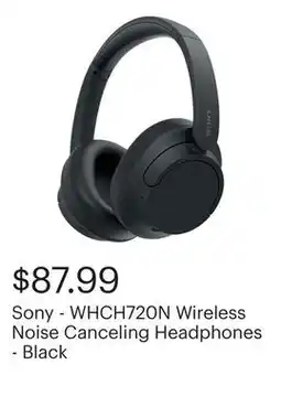 Best Buy Sony - WHCH720N Wireless Noise Canceling Headphones - Black offer