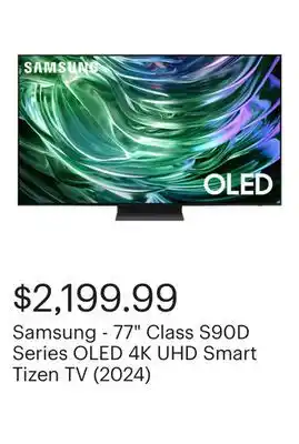 Best Buy Samsung - 77 Class S90D Series OLED 4K UHD Smart Tizen TV (2024) offer