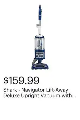 Best Buy Shark - Navigator Lift-Away Deluxe Upright Vacuum with Anti-Allergen Complete Seal - Blue offer