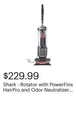 Best Buy Shark - Rotator with PowerFins HairPro and Odor Neutralizer Technology Upright Vacuum - Charcoal offer