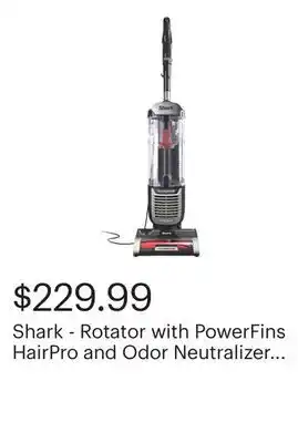 Best Buy Shark - Rotator with PowerFins HairPro and Odor Neutralizer Technology Upright Vacuum - Charcoal offer