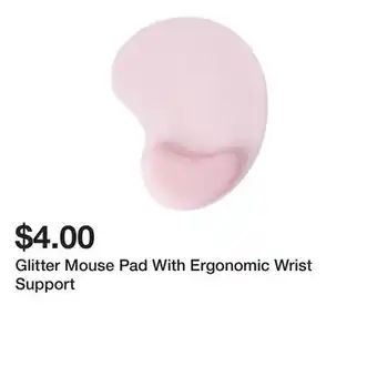 Five Below Glitter Mouse Pad With Ergonomic Wrist Support offer