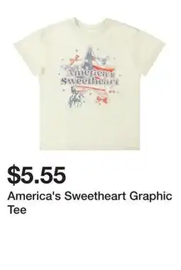 Five Below America's Sweetheart Graphic Tee offer
