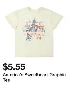 Five Below America's Sweetheart Graphic Tee offer