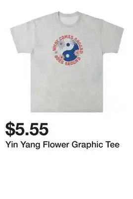 Five Below Yin Yang Flower Graphic Tee offer