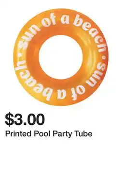 Five Below Printed Pool Party Tube offer
