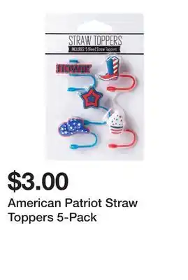 Five Below American Patriot Straw Toppers 5-Pack offer