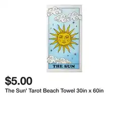 Five Below The Sun' Tarot Beach Towel 30in x 60in offer
