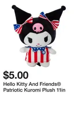 Five Below Hello Kitty And Friends Patriotic Kuromi Plush 11in offer