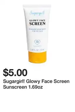 Five Below Sugargirl! Glowy Face Screen Sunscreen 1.69oz offer