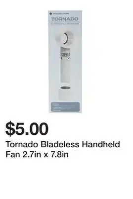 Five Below Tornado Bladeless Handheld Fan 2.7in x 7.8in offer