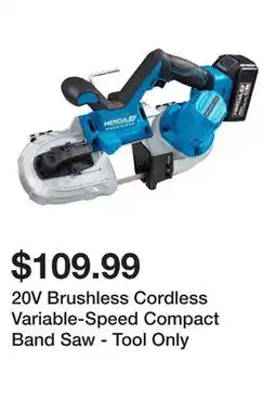 Harbor Freight Tools 20V Brushless Cordless Variable-Speed Compact Band Saw - Tool Only offer